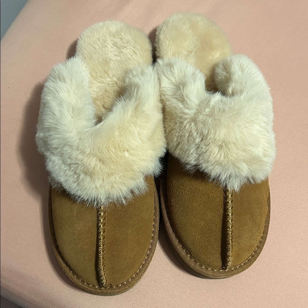 Style & Co. Tan Fur-Lined Women's Slippers